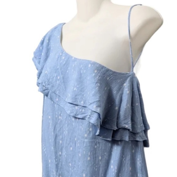 Charles Henry One Shoulder Diamond Dots light Blue Dress, Size M - Picture 8 of 16